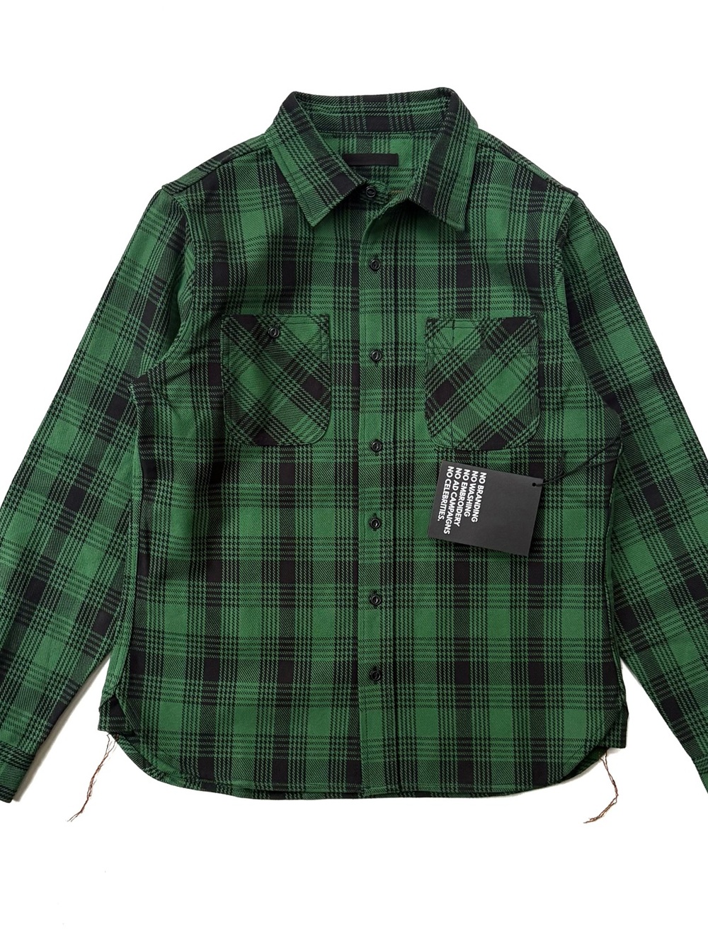 NWT The Unbranded Brand UBS430 Ultra Heavyweight Flannel Work Shirt - Green